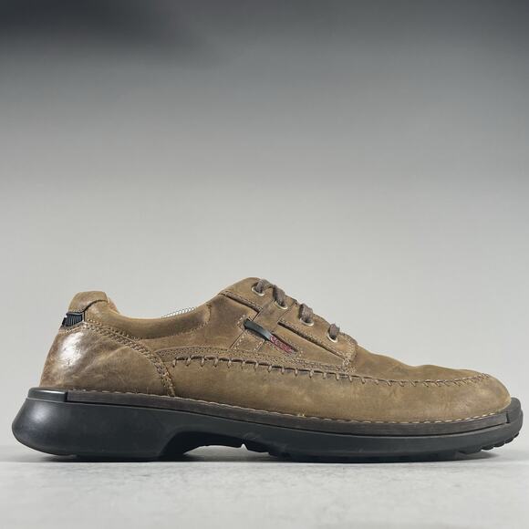 ECCO Fusion Men’s EU 47 US 13 Brown Leather Lace Up Casual Shoes Loafers EUC - Picture 6 of 9